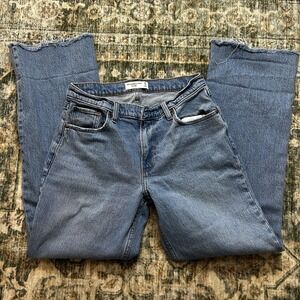 Abercrombie And Fitch The Baggy Low Rise Raw Hem Jeans 26|2r